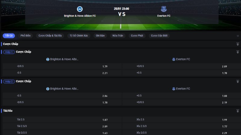 Brighton vs Everton