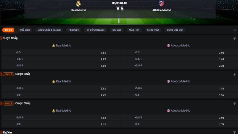 Real Madrid vs Atletico Madrid