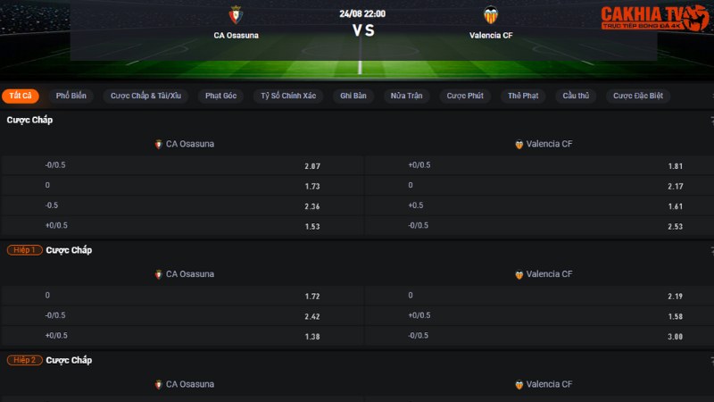 Osasuna vs Valencia